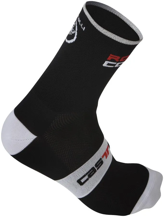 Castelli Rosso Corsa Cycling Sock 13cm - Black