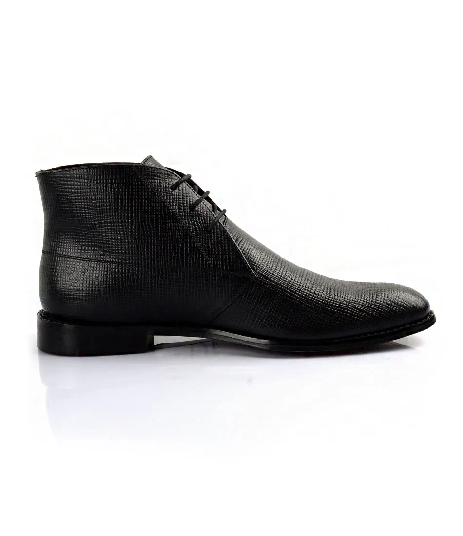 Chukka Boots - Black Hatch-Grain