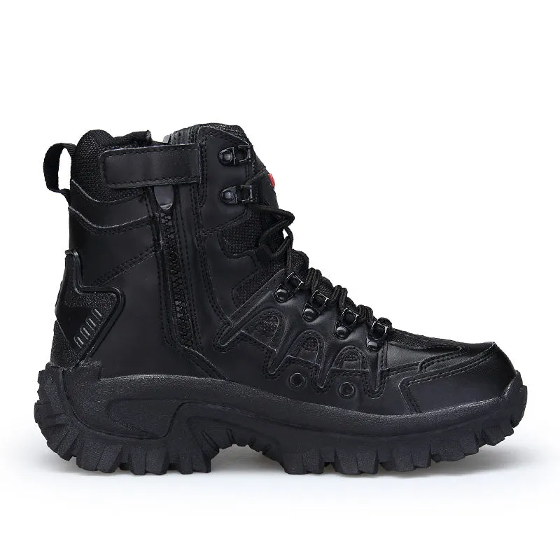 High Top Mil-Tac Army Shoes Side Zip Boots Military Tactical Work Boots  | 1201