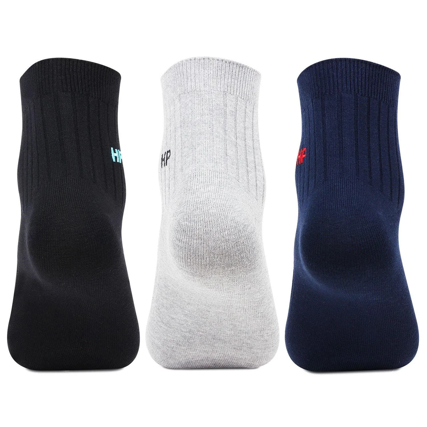 Hush Puppies Men's Cotton Ankle Rib Socks - Pack of 3