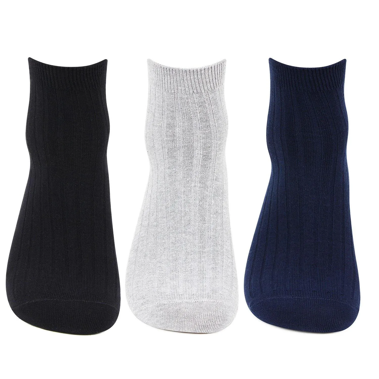 Hush Puppies Men's Cotton Ankle Rib Socks - Pack of 3