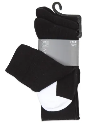 MeMoi Mens White Sole Socks Pack of 3 Style: MM-452