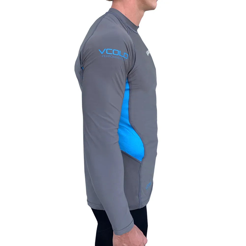 VCOLD L/S Base Layer - Grey/Cyan