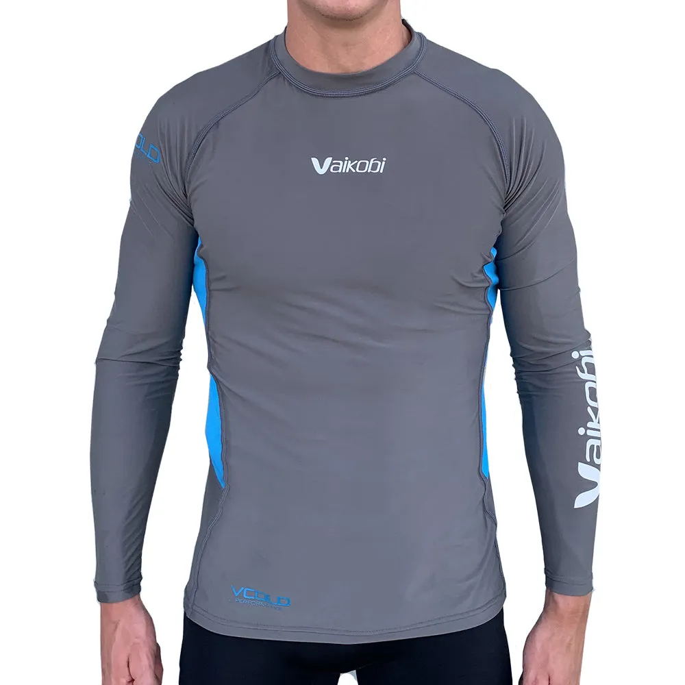 VCOLD L/S Base Layer - Grey/Cyan